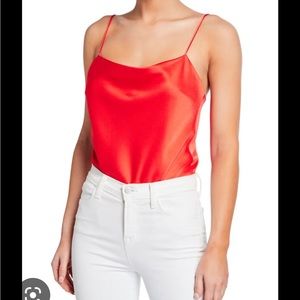 NWOT alice olivia harmon bodysuit XS poppy.